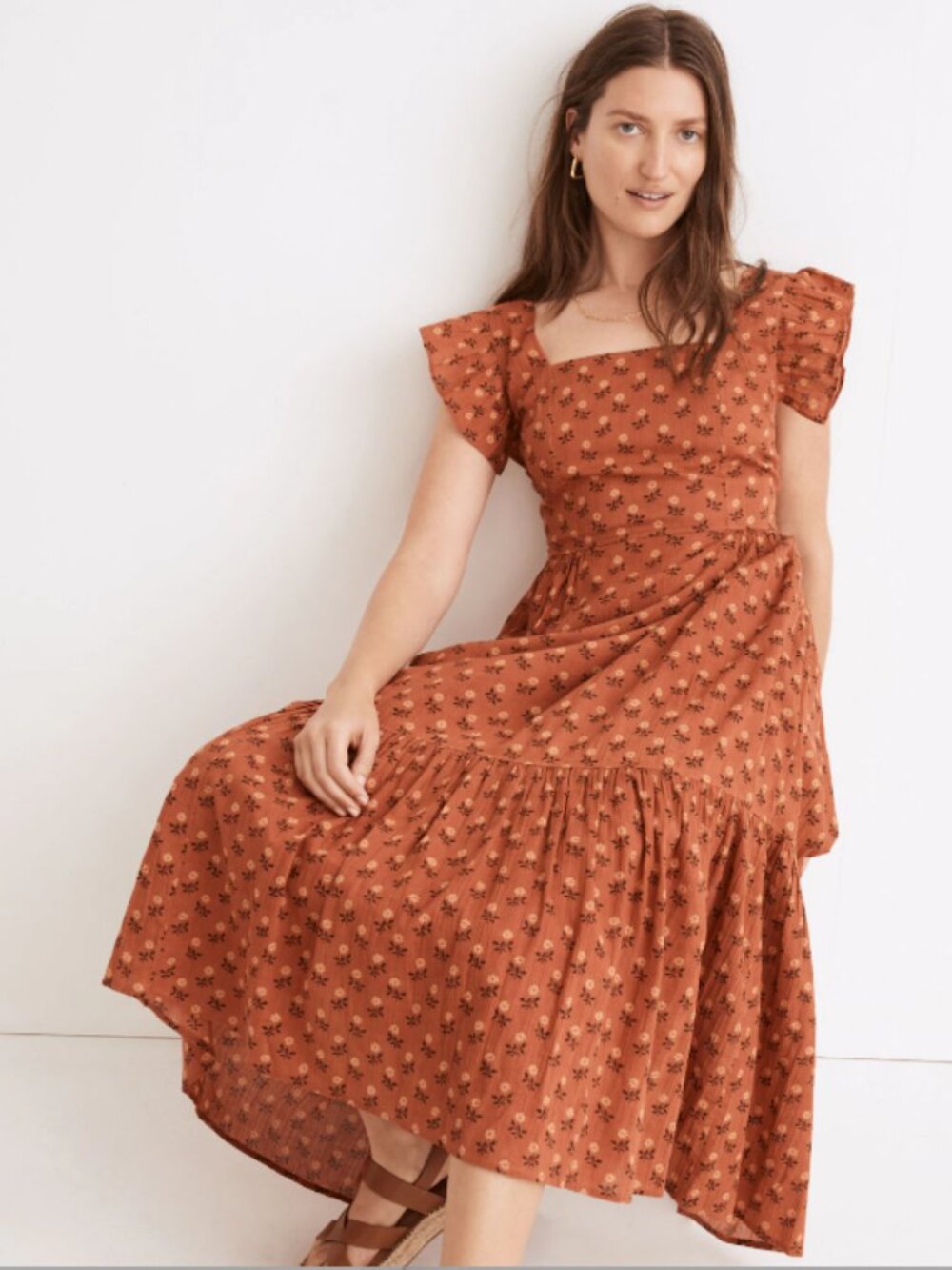 Madewell Tiered Midi Dress
